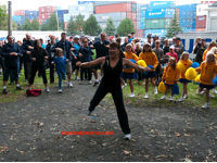 Cia Tweel warms up Terry Fox Run at Pt Pleasant Park